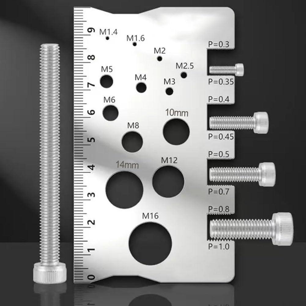 3-10PCS Screw Thread Pitch Gauge Ruler Anti-Slip Industry Standard Pitch Gauge Metric Screw Thread Pitch Gauge for Industry/Home