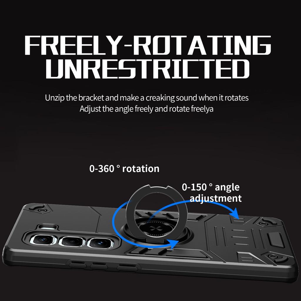 Case For Infinix Hot 50 Pro/Plus + 4G Armor Shockproof Ring Stand Holder Shell Coque Fundas For Infinix Hot 50i