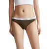 Calvin Klein Melard Jacquard Narrow Waist Cotton Solid Color Sexy Bikini Underwear Women Underwear Coffee-Brown D1618FQ3