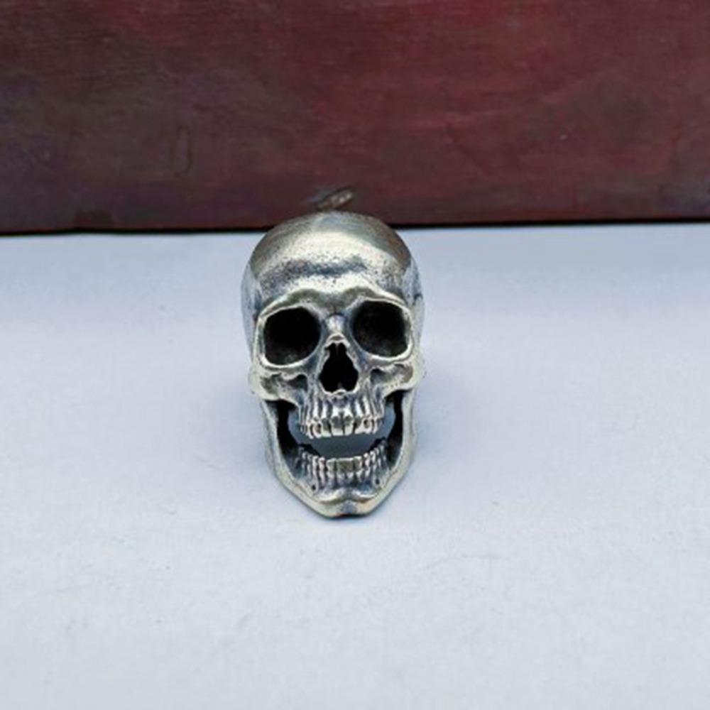 

Ручная работа Череп Голова Ретро Подвеска DIY Ювелирные изделия Аксессуары Паракорд Бусина EDC Инструмент Для Отдыха На Природе 1