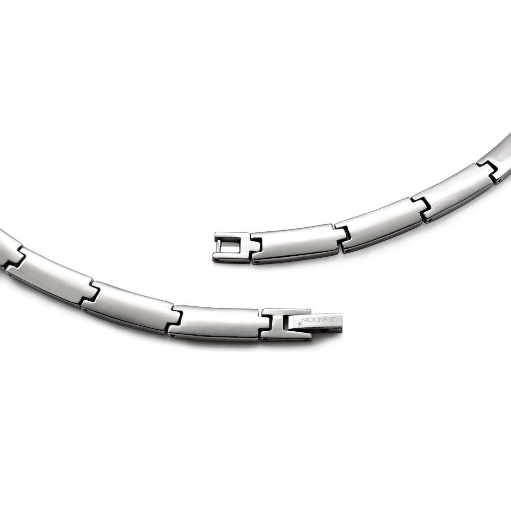 Grandoin Necklace - Germanium & Titanium - Lightweight, Comfortable, Eco-friendly, Stylish, Simple - Silver