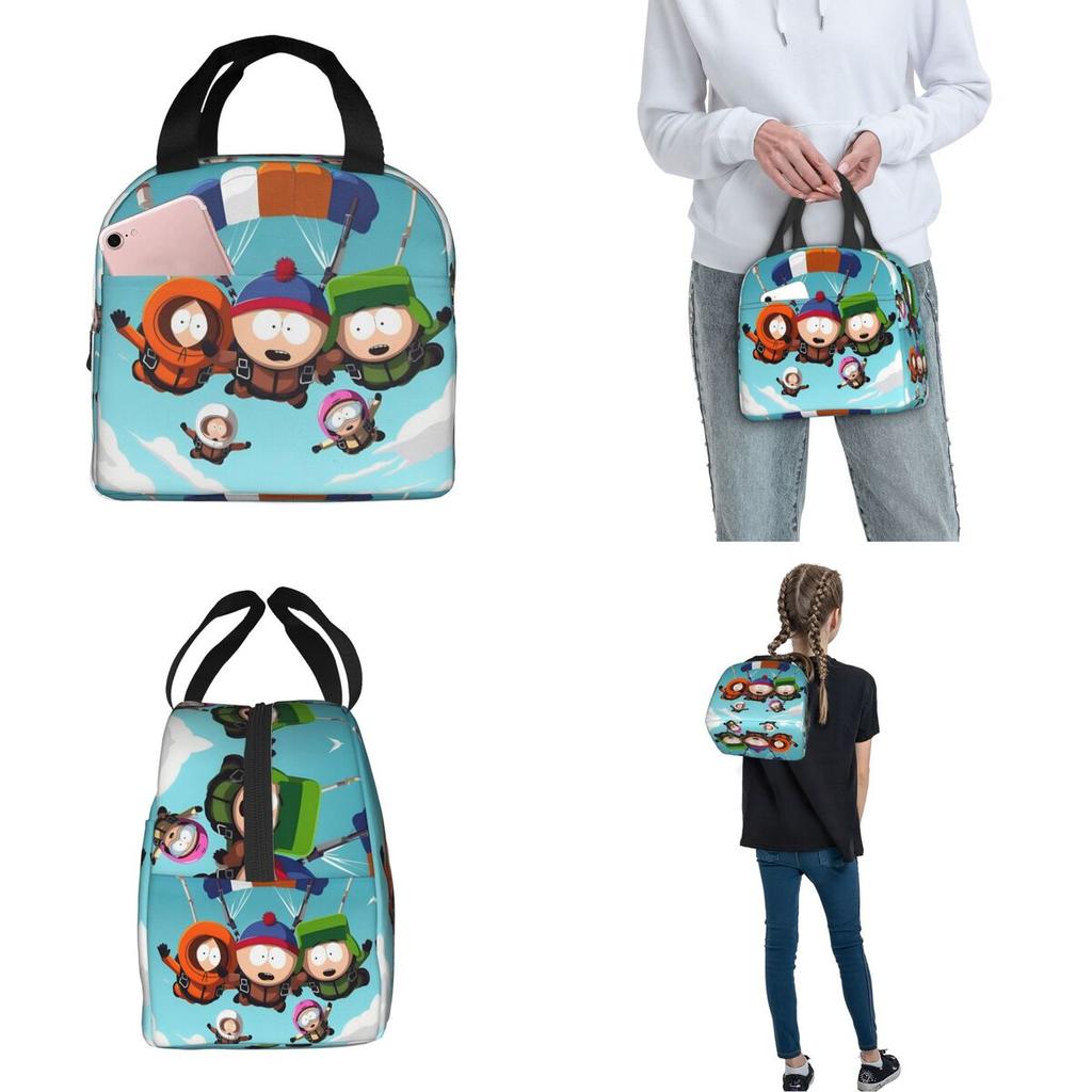 Southpark TV Show 2025 Thermal Insulated Lunch Bag for Work Portable Bento Box Thermal Cooler Lunch Boxes