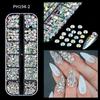 14pcs Resin Rhinestones Colorful Transparent Assorted Sizes Mixed Mini Gems Nail Art DIY Accessories