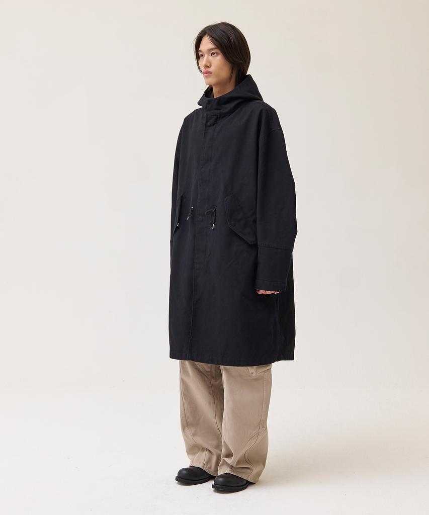 Akecii Dusty Washed Fishtail Parka_Black