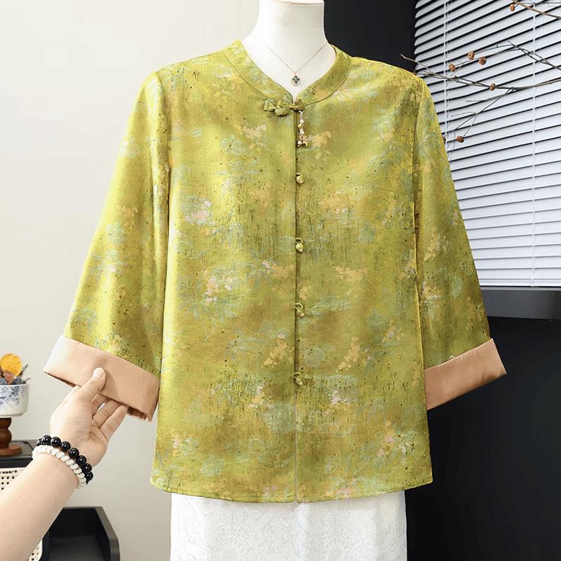 Women's New Chinese Style Half-Sleeve Blouse