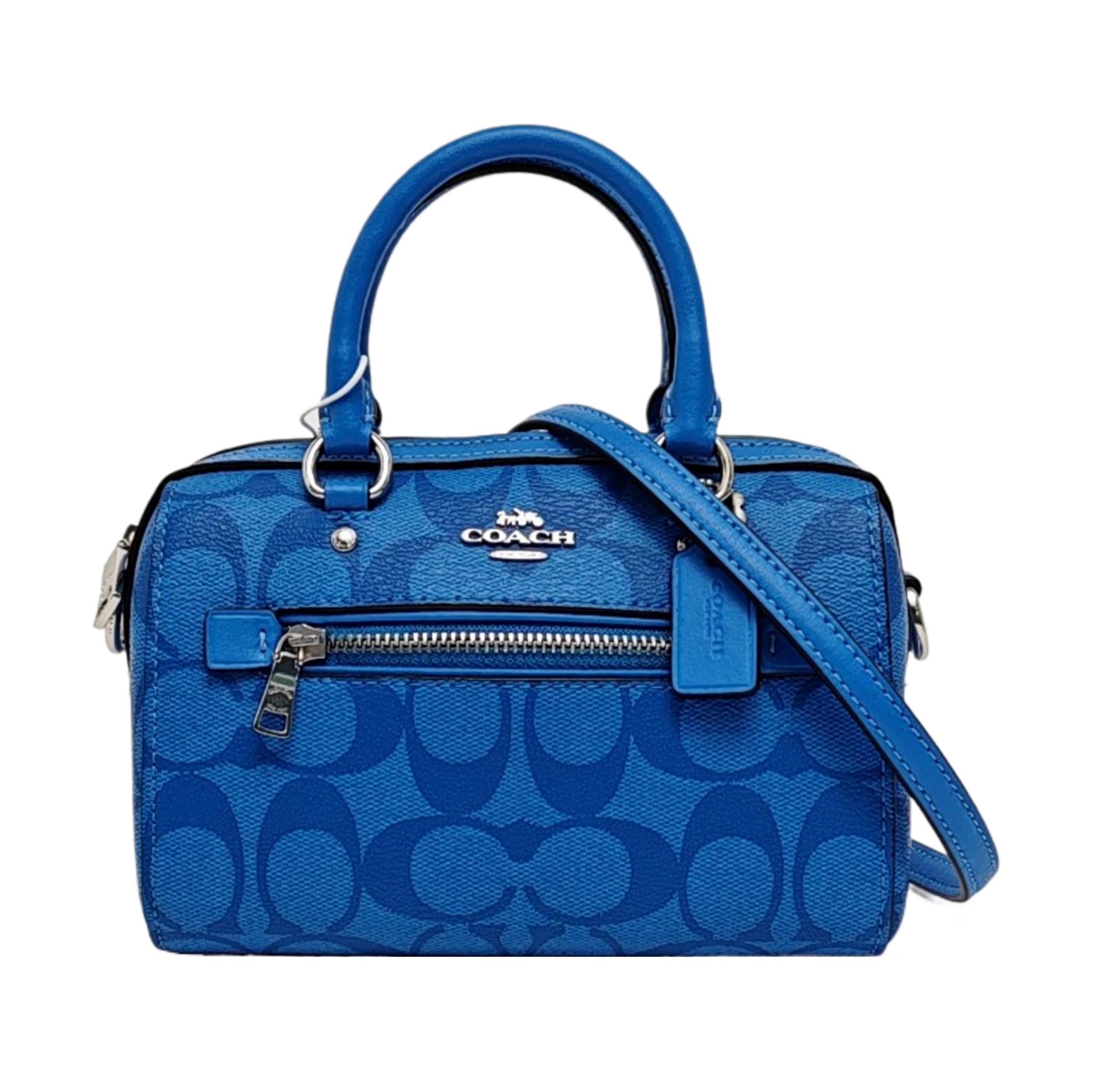 [Pre-Owned] Rowan 17 Classic Logo Monogram Print Faux Leather Boston Bag - Excellent #15P36US ONE SIZE
