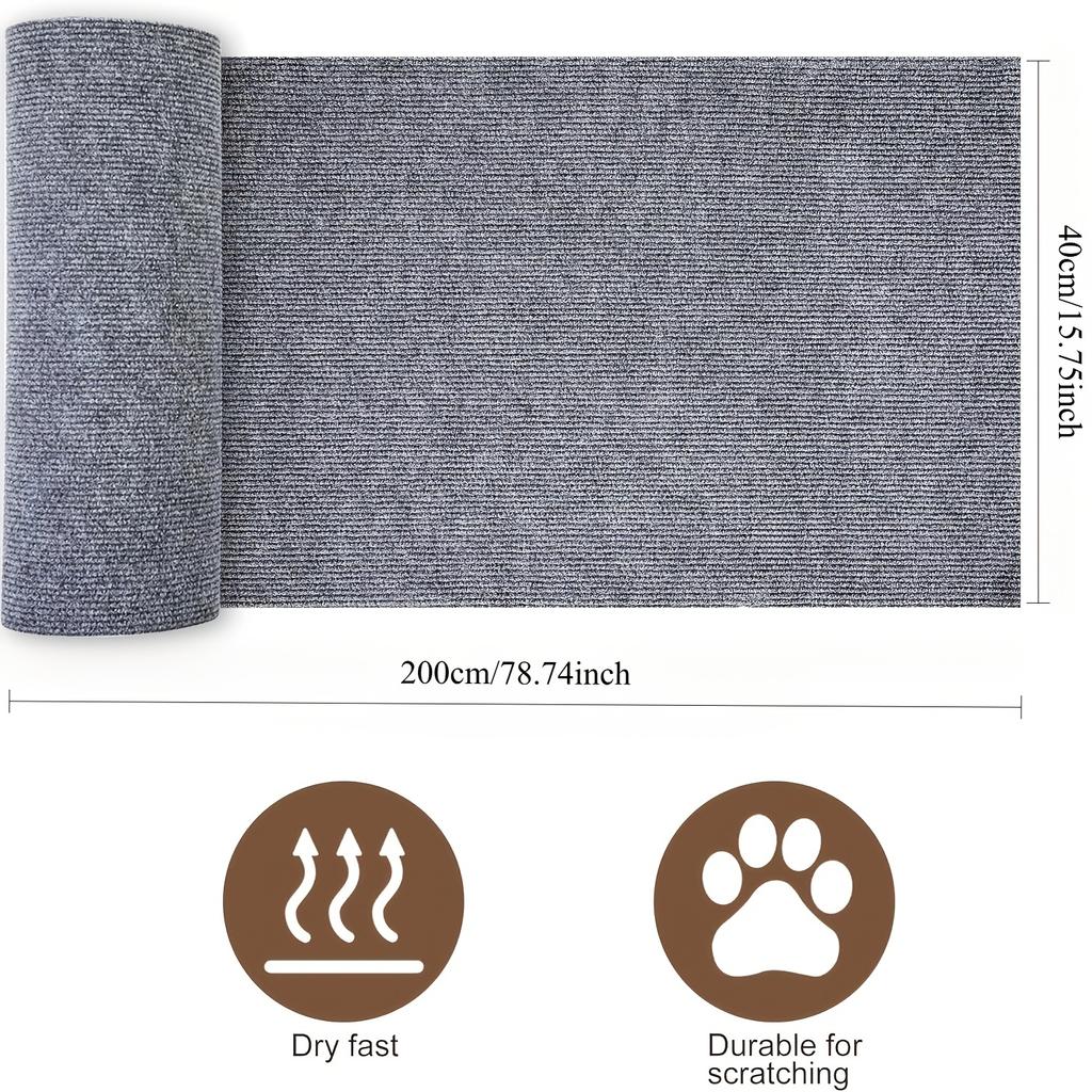 Furniture Protector for Cats That Can Be Trimmed Featuring a Self-Adhesive Scratching Mat To Safeguard Couches Doors, And Cat Tree Shelves from Claws