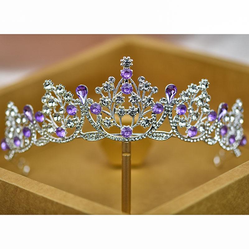 Bridal Crown Tiara Colored Diamond Coming of Age Ceremony Princess Bestie Gift Birthday Rhinestone Crown