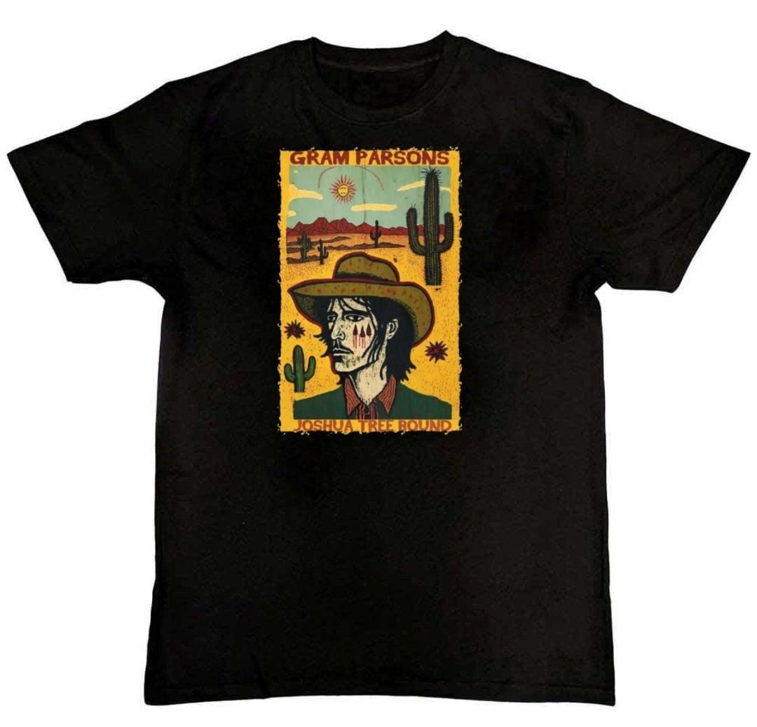 Gram Parsons Joshua Tree Bound Graphic Mens T-Shirt L