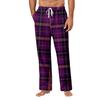 Men's Drawstring Pocket Casual Pants Plaid Stripe Print Pocket Casual Pants Home Pajama Pants