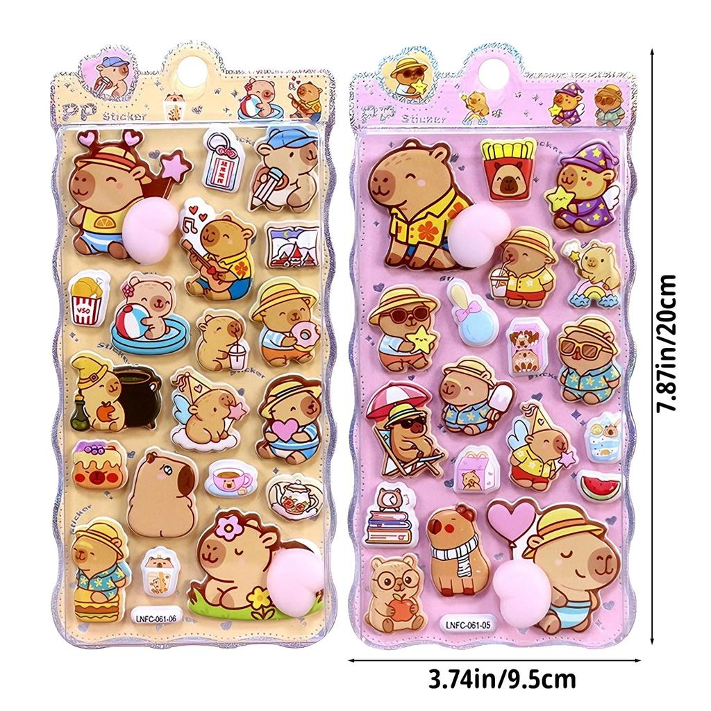 Set of 2 3D 3D Bubble Perfect for and Perfect as a Gift for Kids and Girls Stickers, Cute, Puffy, Jewel-Like, Stickers, Phones, DIY, Planners,
