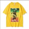 Reggae Bob Marley Football Graphic Tshirt Unisexs Retro Fashion High Quality Tshirts Hip Hop Oversized Cotton T Shirt Streetwear