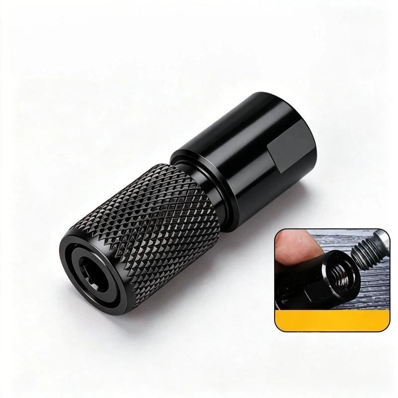 Quick Release Hex Shank Adapter 1Pcs M10 to 6.35mm Compact Converter for DIY Projects Power Tool Accessory