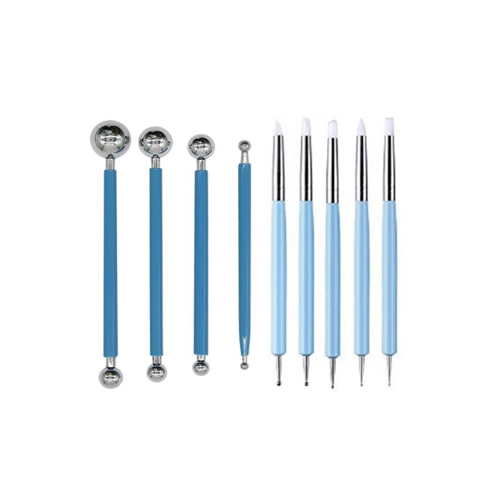 76 Pièces Mandala Outils de Pointillage Kit de Peinture - Dot Paint Stencils Ensemble d'Outils Art Fournitures Kits Plateau Stylo Pinceau