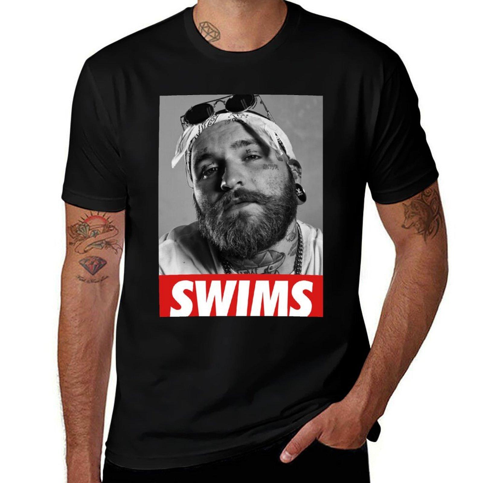 TEDDY SWIMS T-Shirt T-Shirt Herren 100% Baumwolle Luxusmarke Essential T-Shirt Lustige T-Shirts Mann T-Shirt M gray