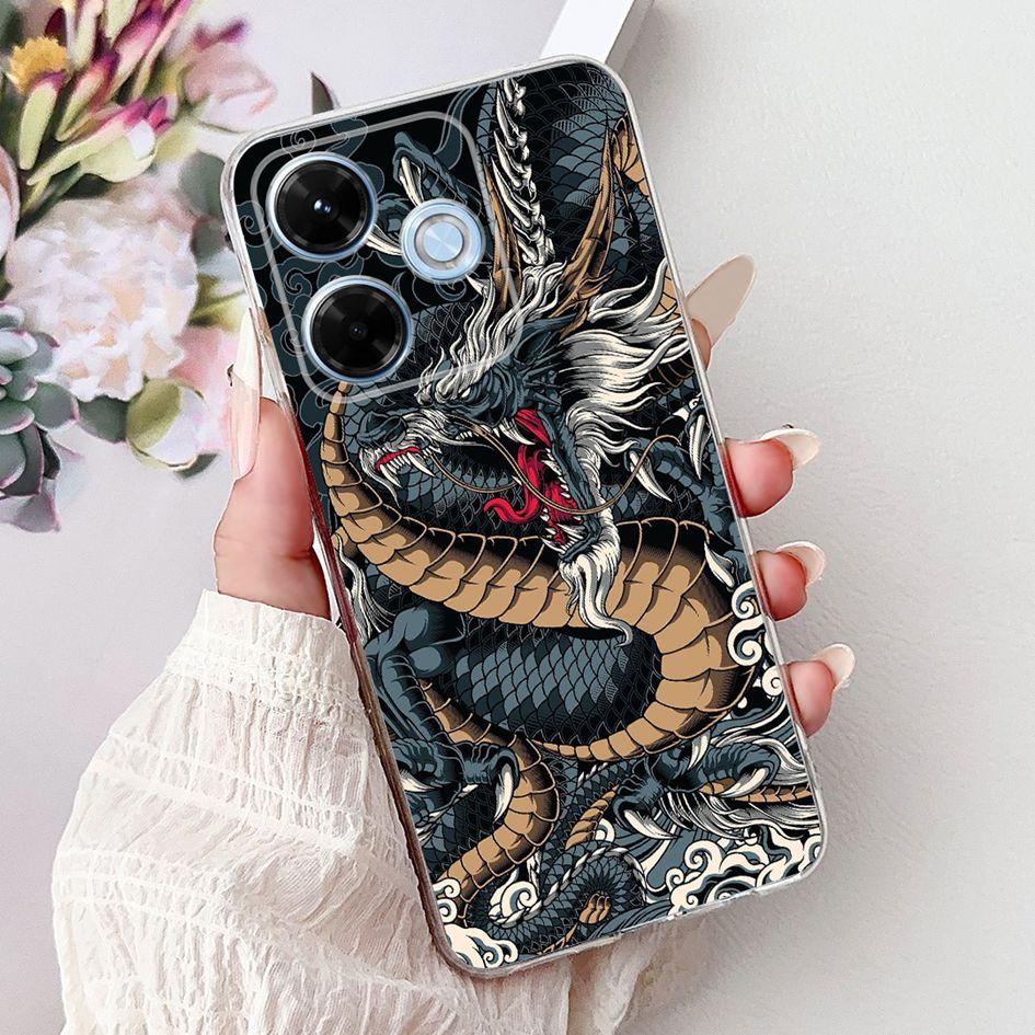 New For Xiaomi Redmi 13x 4G Case Cute Cartoon Panda Machine Flower TPU Soft Silicone Cover For Xiomi Redmi 13X Shockproof Bumper