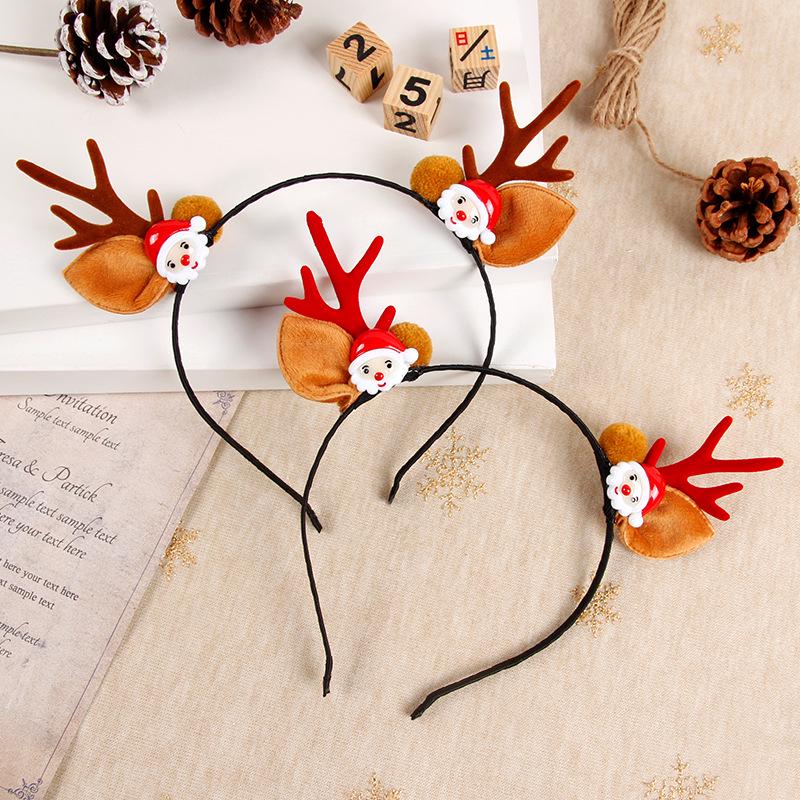 2025 Trendy Christmas Antler Headband for Kids & Adults - Cute Holiday Hair Accessories for Parties