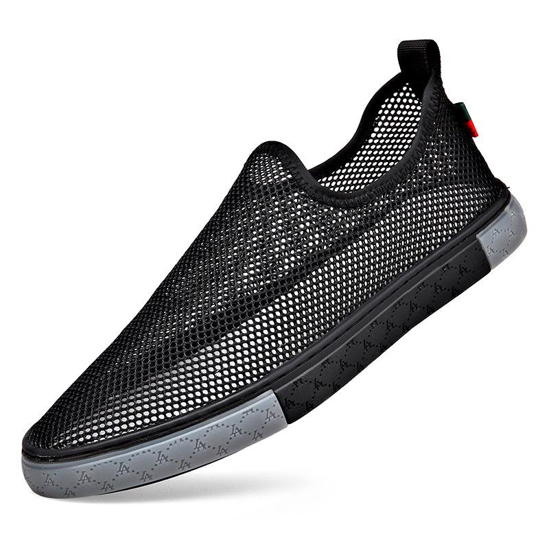 Men s Trendy Breathable Mesh Slip-On Shoes: Comfortable, Versatile, Soft Sole, One-Piece Design 43