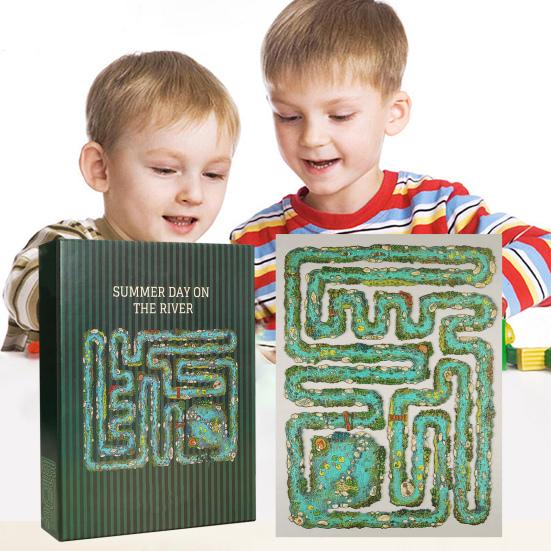 1 Set Edge Piece Puzzle Game Kids Teens Adults Family River Themed Jigsaw Puzzle Educational Difficult Puzzle Challenging Toy