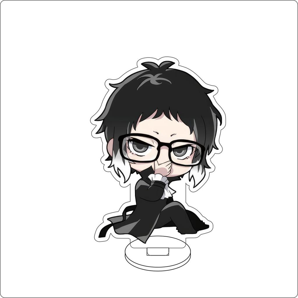 10CM Anime Bungo Stray Dogs Figure Stand Model Nakahara Chuuya/Izumi Kyouka/Edogawa Rampo Cute Desk Decor Standing Sign Gifts