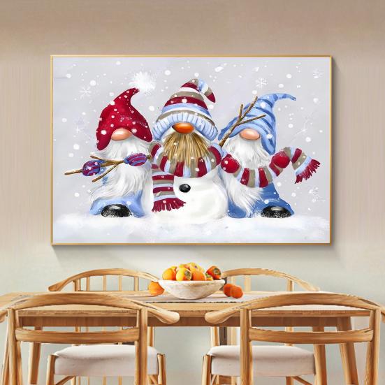 

Christmas Dwarf Rhinestone Painting Kit Bright Color Sparkling Handmade Full Drill 5D Rhinestone Art Wall Decoration