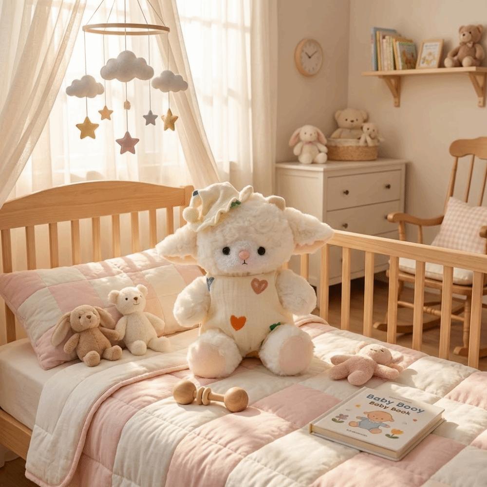 Wearing Hats Little Sheep Plush Toys Wearing Pajamas Plush Sheep Doll  Children's Toys