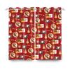 Merry Christmas Curtains Festival Home Interior Set Double Layer Windows Suitable Bedroom Light Blocking Made Of Polyester Decor Window Treatment