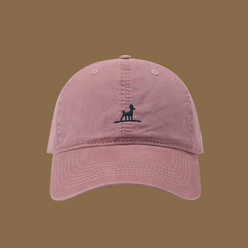 Cartoon Embroidered Logo 6 Panel Curved Brim Cotton Adjustable Daily Wear Sun Protection Baseball Cap