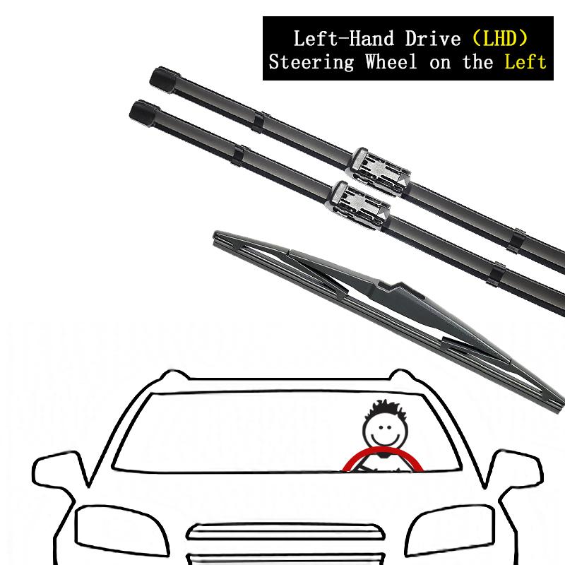 For Mazda CX-9 TC MK2 2016 2018 2022 Front Rear Window Wiper Blade Set Windshield Windscreen Cleaning