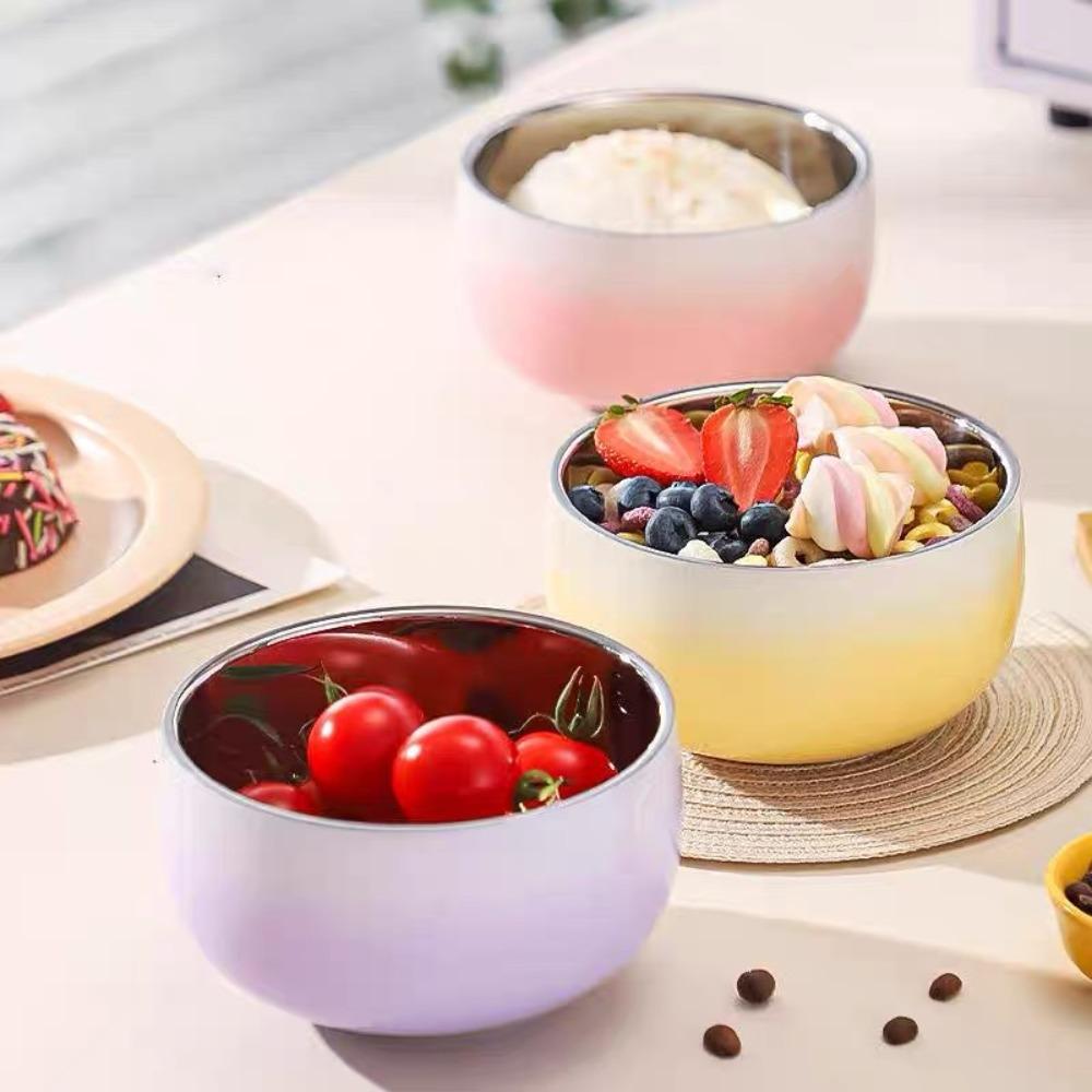 304 Stainless Steel Kindergarten Insulated Bowl Heat-Resistant Soup Bowl Kitchen