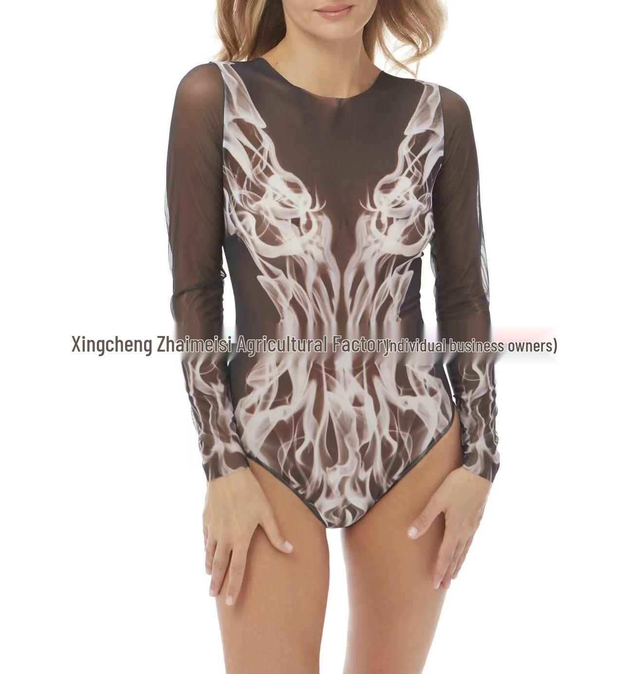 Women s Mesh Sun Protection Russian Swimsuit XL фото