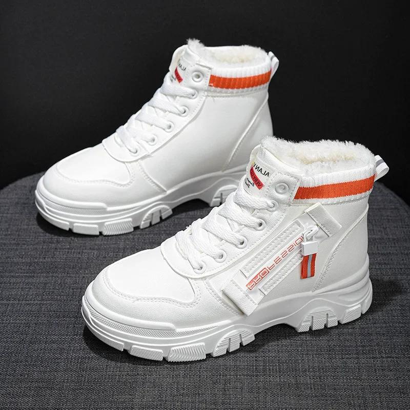 Fashion Winter Women Cotton Shoes Plush Thick Warm Booties Woman 2025 Female Comfortable Boot High Top Sneakers Snow Short Boots 35-40