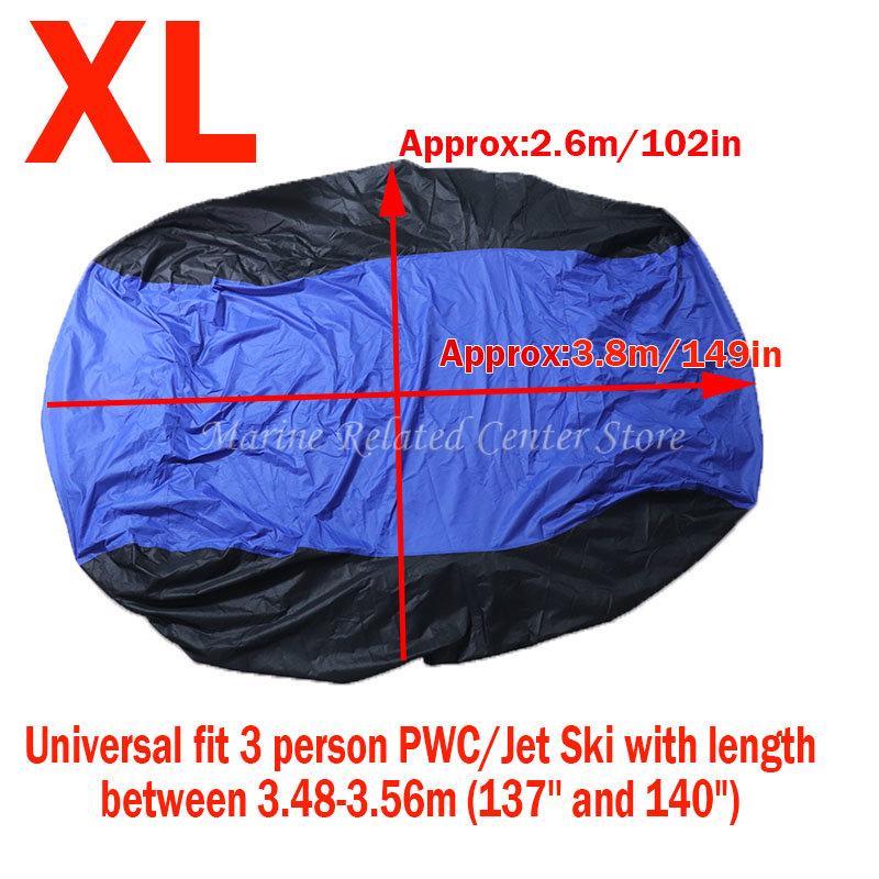 600D Waterproof Motor Boat Cover L/XL For Yamaha WaveRunner EXR VX Cruiser For Sea Doo GTI Motorboat Jet Ski Trailerable Cover