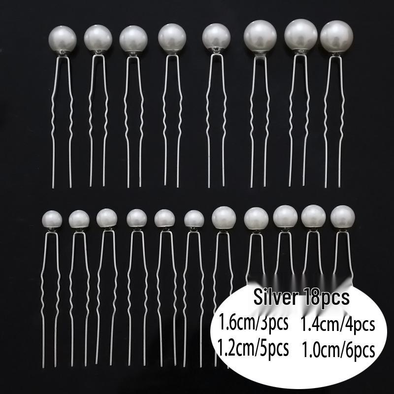 U-Shaped Pearl Hairpin for Bridal Updos & Styling