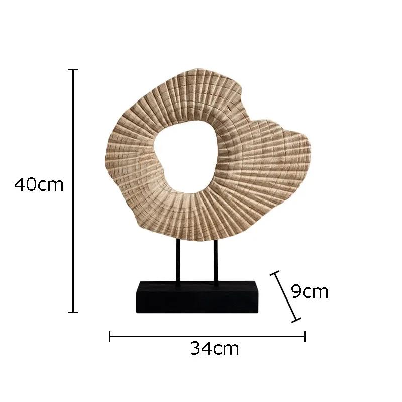 

Creative Irregular Resin Sculpture Ornaments Desk Decoration Abstract Artwork Natural Wood Carving Statue Room Aesthetic Decor
