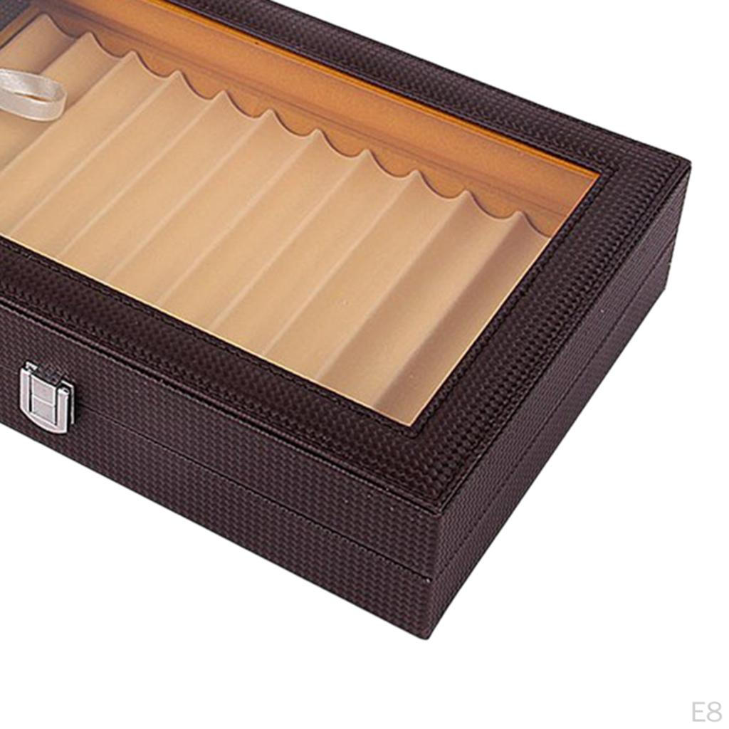 1 PU Deri Vitrin Tutucu Büyük Kapasiteli Dolma Kalem Saklama Koleksiyoncu Düzenleyici Kutu