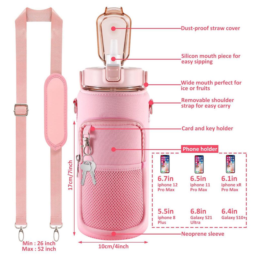 Outdoor Sports Water Cup Cover Half-gallon Water Bottle Cover Diving Cloth -scalding Bottle Cover Heat Insulation Protective Cover