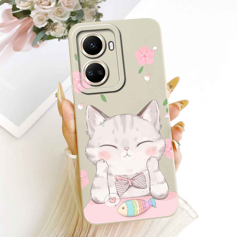 For Huawei Nova 10 SE Case Cute Cat Painted Soft Silicone Phone Back Cover For Huawei Nova10 SE nova10SE 10SE Case Bumper