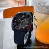 Silicone Watch Strap Mens Quartz Watch With Mineral Glass For Business Style Office Use