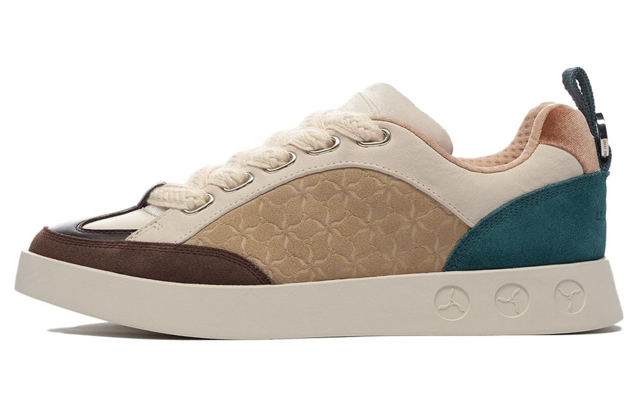LI NING 1990 Ветряные колокольчики Нескользящие Износостойкие Нескользящие Износостойкие Низкие Скейтбордические кроссовки ALHS043-1 40