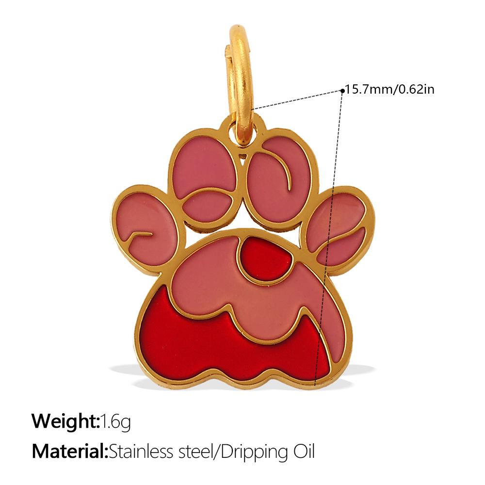 Cross-Border Cartoon Dog Paw Print Ornaments - Colorful Decorative DIY Accessories