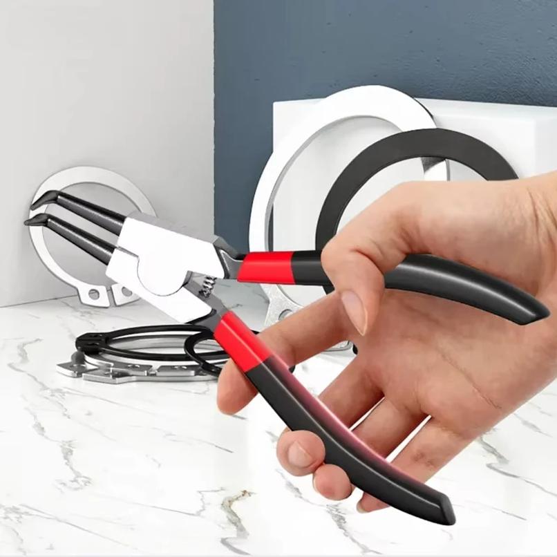 5-In Circlip Pliers,Needle nose Pliers Retaining Ring Pliers for Removing Installing Puller Locking Rings Shafts