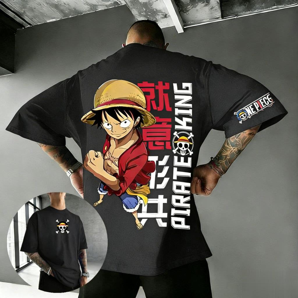One Piece Anime Luffy T Shirt Men Women Cotton Short Sleeve Tee Pirate King Graphic Print Streetwear Casual Top 2026 Summer New