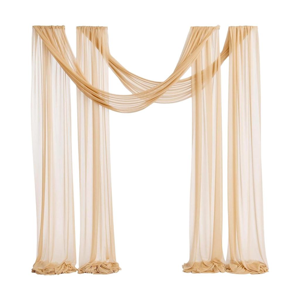 Wedding Arch Chiffon Table Runner Panel Creative Wedding Backdrop for Photo Backdrop Themed Party Carnivals Birthday Baby Shower
