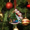 Resin Christmas Tree Ornaments Hanging DIY Name Pendants Family Christmas Ornament  Family Party