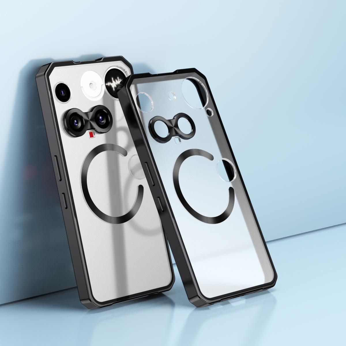 

Push Pull Metal Aluminum Alloy Bumper Case for Nothing Phone 3A Pro Magnetic Wireless Charging Back Rugged Protect Cover Cover Nothing Phone (3) чёрный