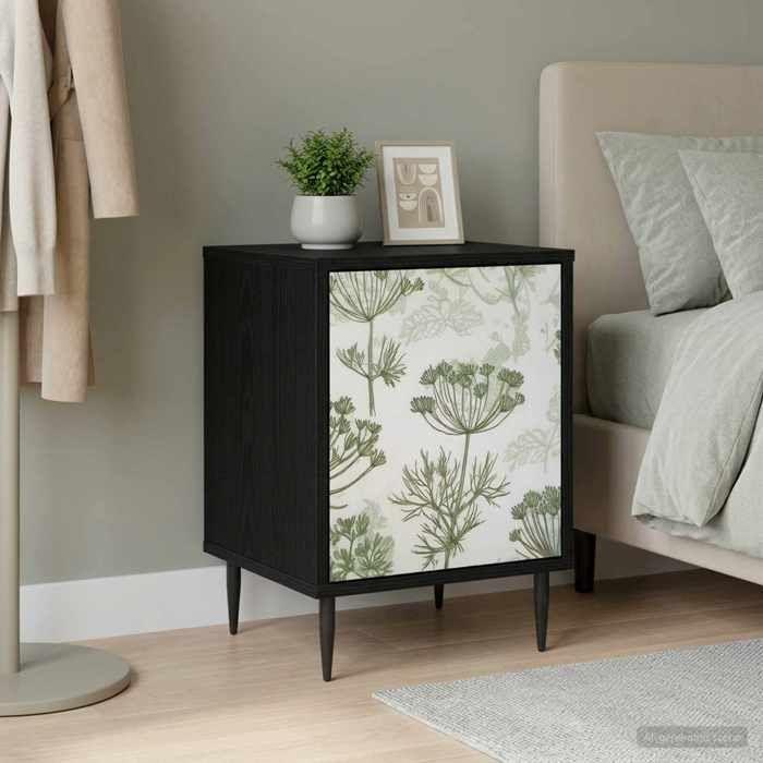 Table de chevet - MAISON EXCLUSIVE - GOTHA - Chêne noir - 36x33x51 cm - Bois d'ingénierie