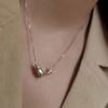 Copper Clavicle Chain Silver Zircon Pendant Cute Whale Pendant Necklace  Accessories
