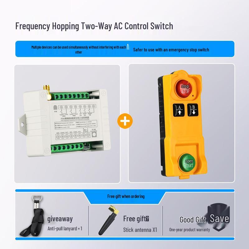 FSK 220V Frequency Hopping Wireless 4-Channel Remote Control Switch