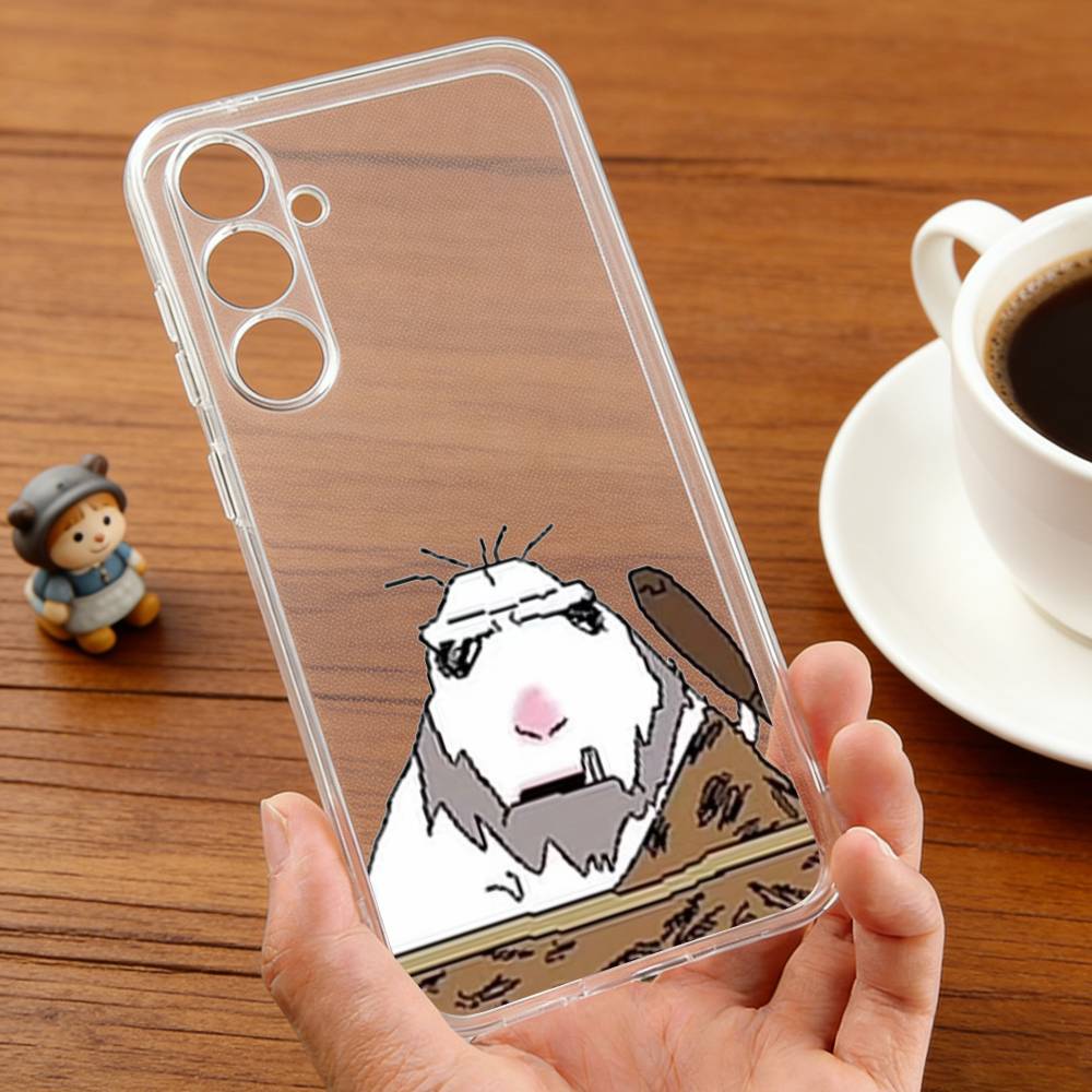 

H-Hamster Caveman-N Phone Case For Samsung S22,S24,S30,S10,S21,S25,S23,S10,PIus,Ultra,5G,FE,lite Transparent Shell Samsung S24ULTRA